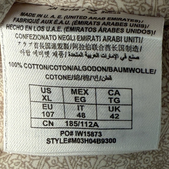 Vintage Tan and cream Guess button-up shirt Sz XL - Picture 5 of 8